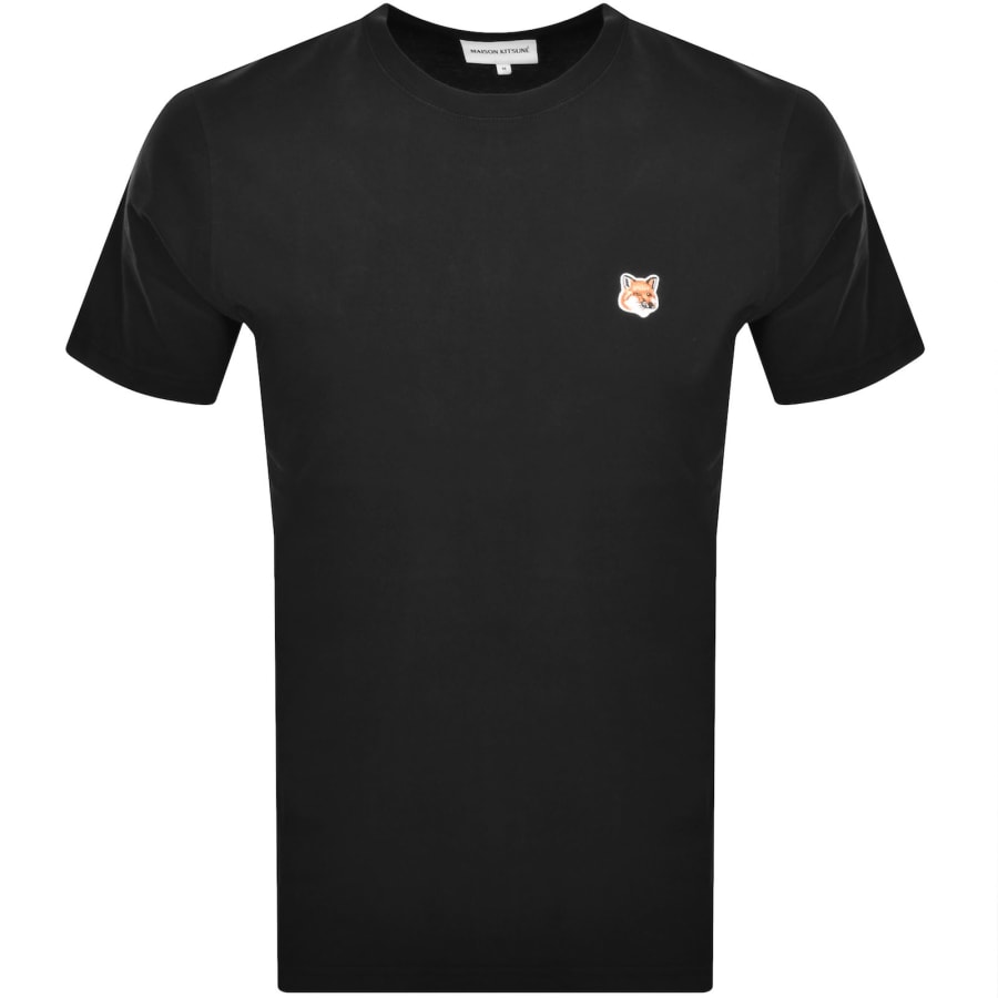 Maison Kitsune Fox Head Patch T Shirt Black | Mainline